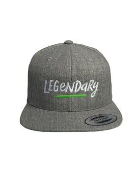The Classics Yupoong Hat Legendary Snapback Gray Wool Blend New